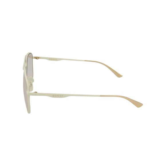 Gucci Aviator-Frame Metal Sunglasses White Mens - Picture 3 of 5